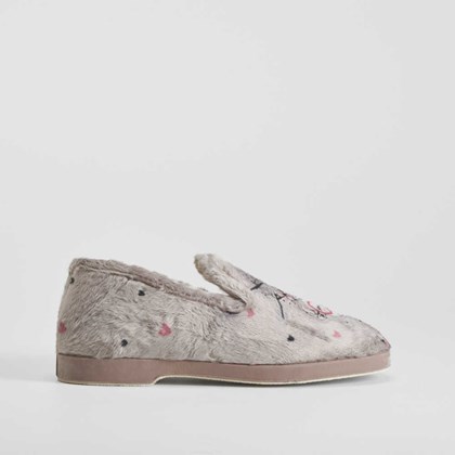 Zapatilla casa cerrada estampada gris COMFEET