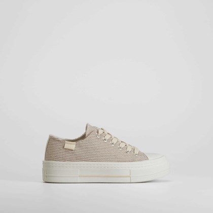 Zapatilla lona casual onda beige NYC