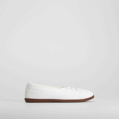 Zapatilla lona con cordón blanca COCONUT