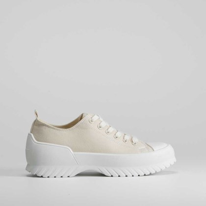 Zapatilla lona plataforma beige NYC