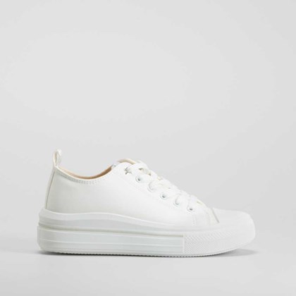 Zapatilla lona onda blanca MUSTANG