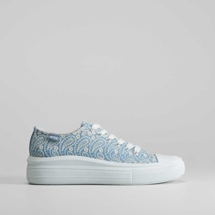 Zapatilla lona tejido plataforma NYC