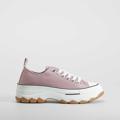 Zapatilla lona chunky morada NYC