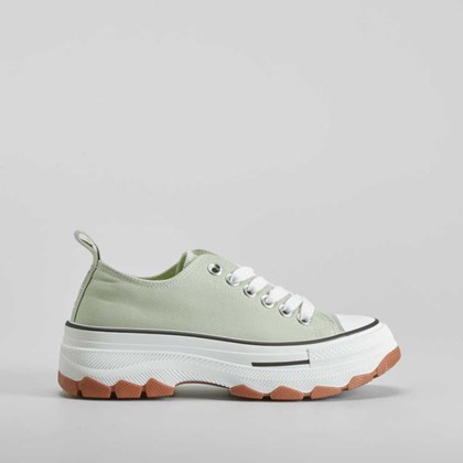Zapatilla lona chunky verde NYC