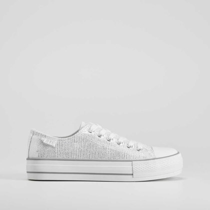 Zapatilla plataforma metalizada NYC