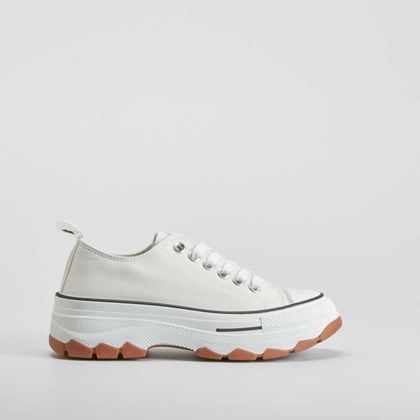 Zapatilla lona chunky blanca NYC