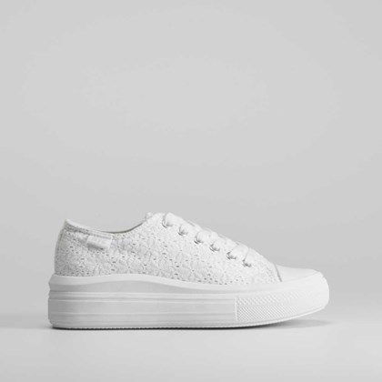 Zapatilla lona bordada plataforma NYC