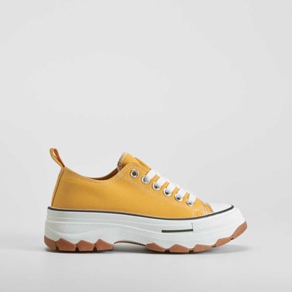 Zapatilla lona chunky amarilla NYC
