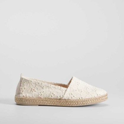 Alpargata de yute y macrame color crudo SENDA ROAD