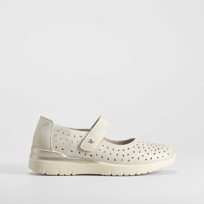 Merceditas confort perfos beige COMFEET