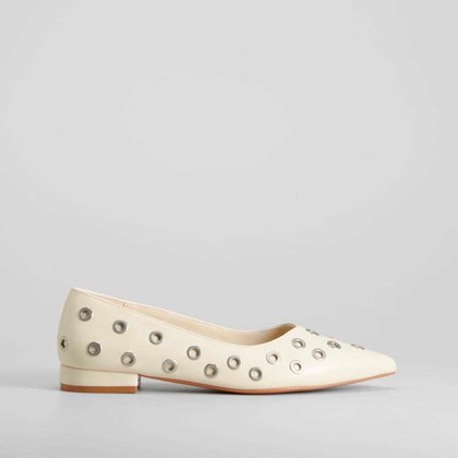 Bailarina blanca con tachuelas PICCOLA PIU