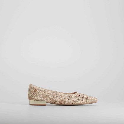 Bailarina trenzada beige XTI