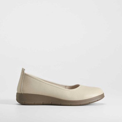 Bailarina confort beige piel COMFEET
