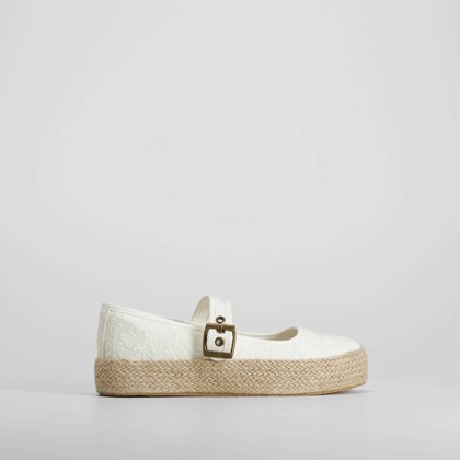 Merceditas de lona y yute blanca SENDA ROAD