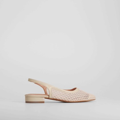 Bailarina destalonada rejilla blanca PICCOLA PIU