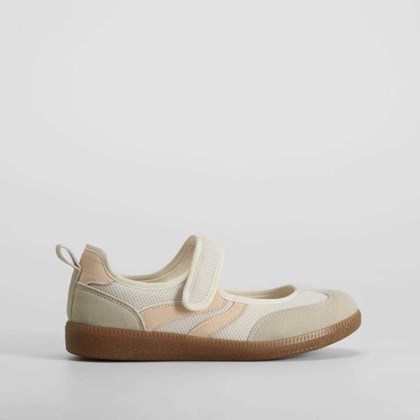 Bailarina deportiva velcro beige NYC