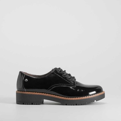 Zapato blucher charol negro PICCOLA PIU