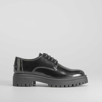 Blucher negro con cordones FOSCO