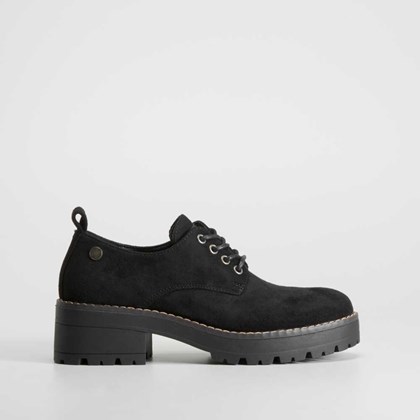 Blucher de tacón track negro REFRESH