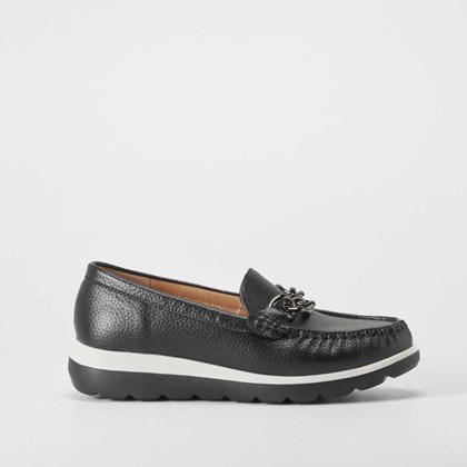 Mocasín confort cadena negro COMFEET