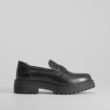 Mocasín de piel negro GEOX