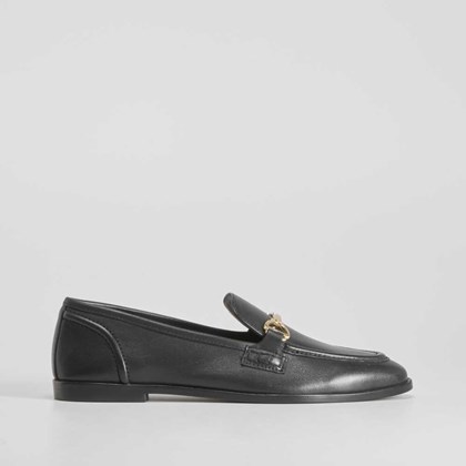 Mocasín de piel FOSCO negro