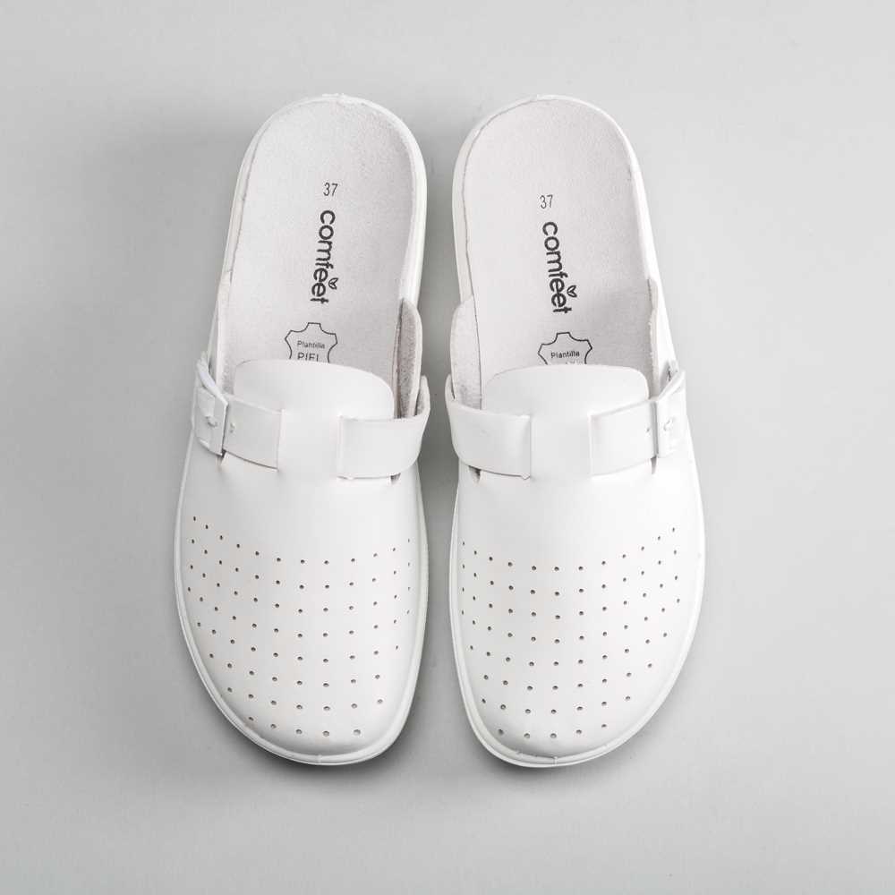 Zueco trabajo blanco COMFEET MUJER | Merkal Calzados