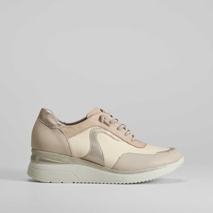 Deportivo beige en piel PITILLOS