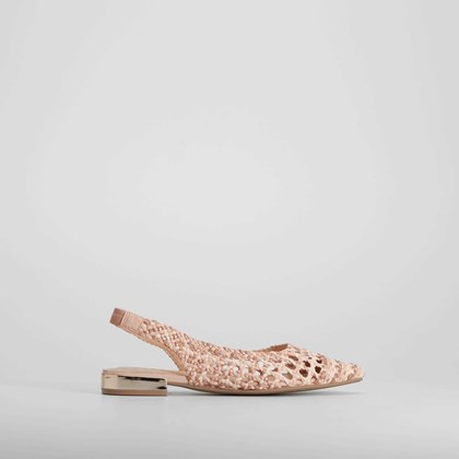 Zapato destalonado trenzado beige XTI