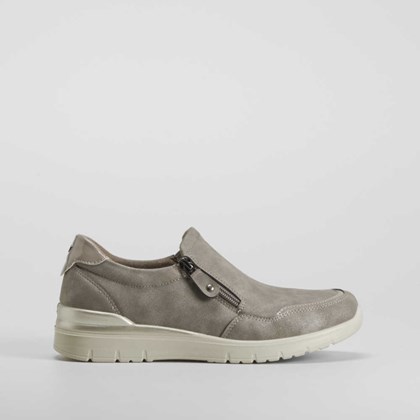 Zapato cremallera taupe COMFEET