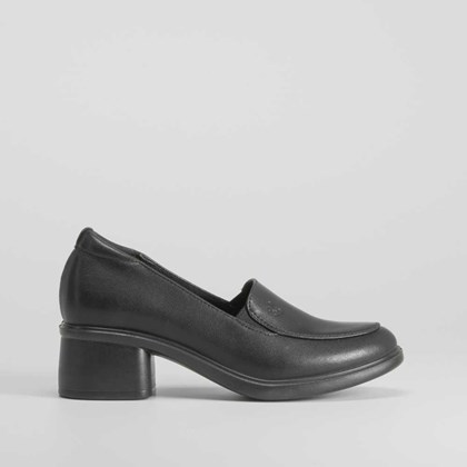 Zapato tacón de piel negro COMFEET