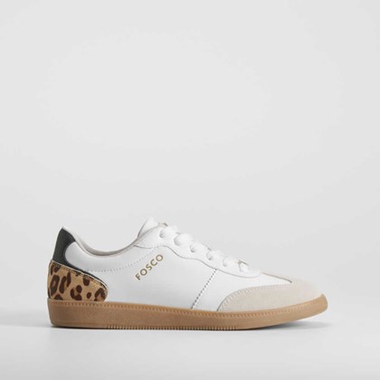 Deportiva casual piel blanca FOSCO