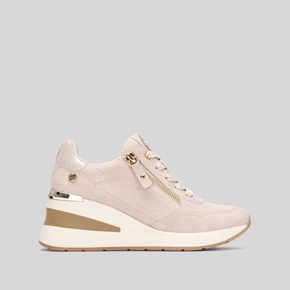 Deportiva casual cuña beige XTI