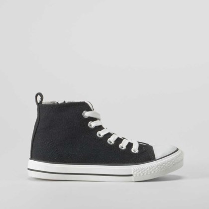 Zapatilla alta lona negra OH GIRL