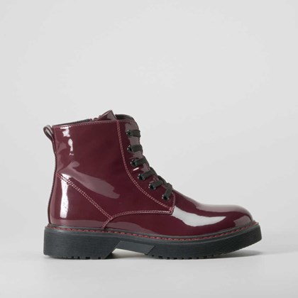 Botín militar charol burdeos OH GIRL