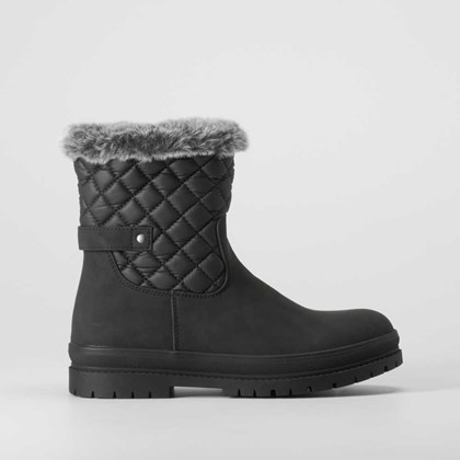 Bota pelo acolchada negra OH GIRL