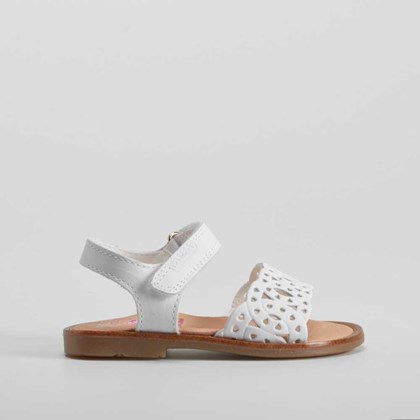 Sandalia bebé piel blanca PABLOSKY