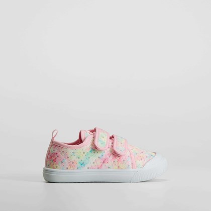 Zapatilla lona estrellas bebé rosa BEPPI