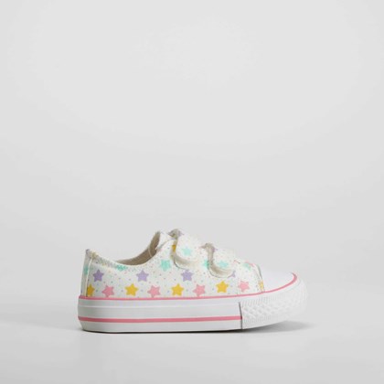 Zapatilla lona estrellas multicolor velcro BACHE