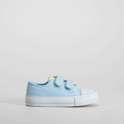 Zapatilla lona velcro bebé azul BACHE