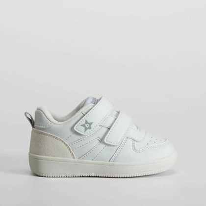 Zapatilla blanca doble velcro bebé BACHE