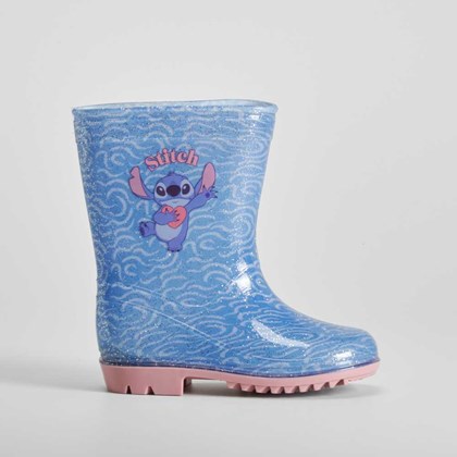 Bota de agua bebé morada STITCH