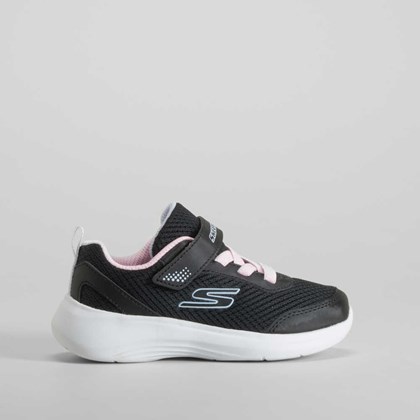 Deportiva selectors bebé negra y rosa SKECHERS