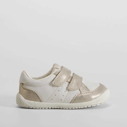 Deportiva bebé gris con velcro BACHE