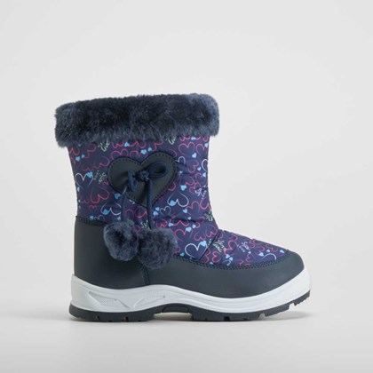 Bota nieve pompón azul UDOK