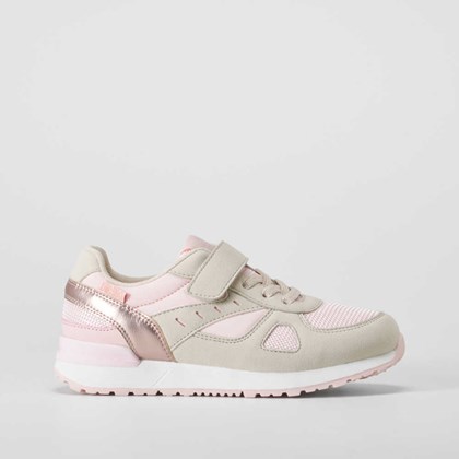 Deportiva retro infantil metalizado y rosa OH GIRL