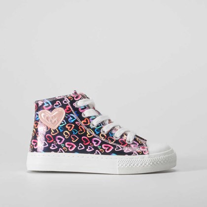 Deportiva alta print negro OH GIRL