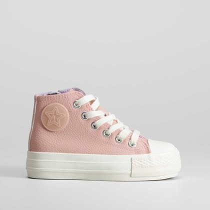 Zapatilla alta rosa con cordones OH GIRL