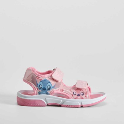 Sandalia deportiva con luces rosa STITCH