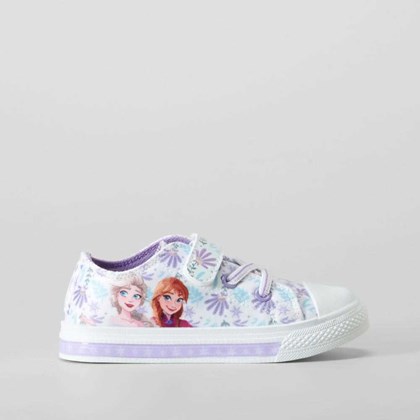 Zapatilla lona morada con luces FROZEN